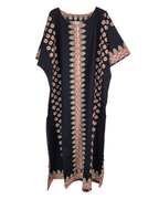Ruby Vestido Kaftán Mujer – Algodón con Estampado Africano y Bolsillos