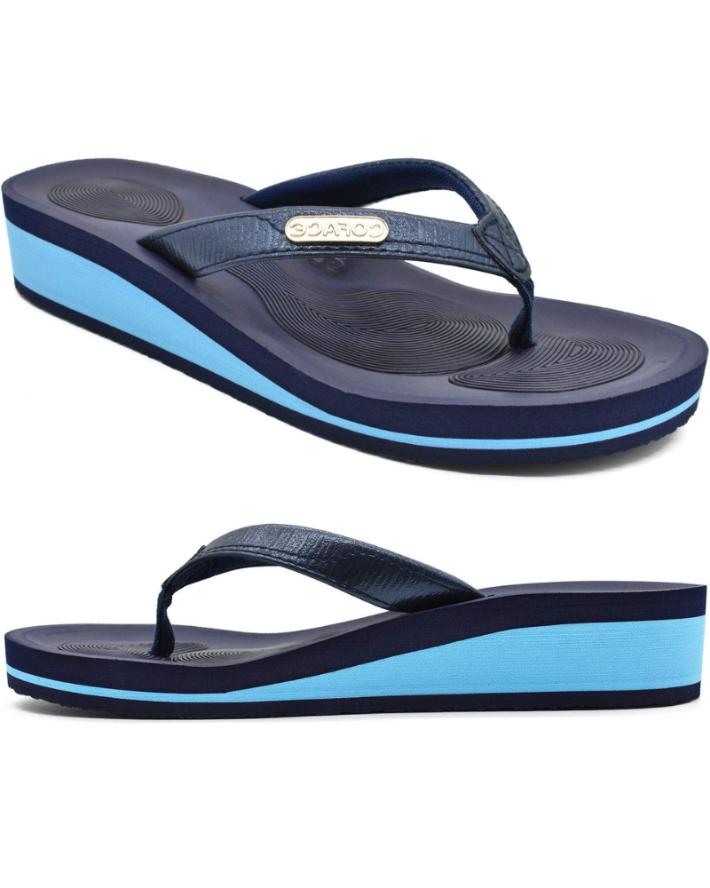Tessa Chanclas Mujer – Cuña con Plataforma, Tira T y Suela Antideslizante