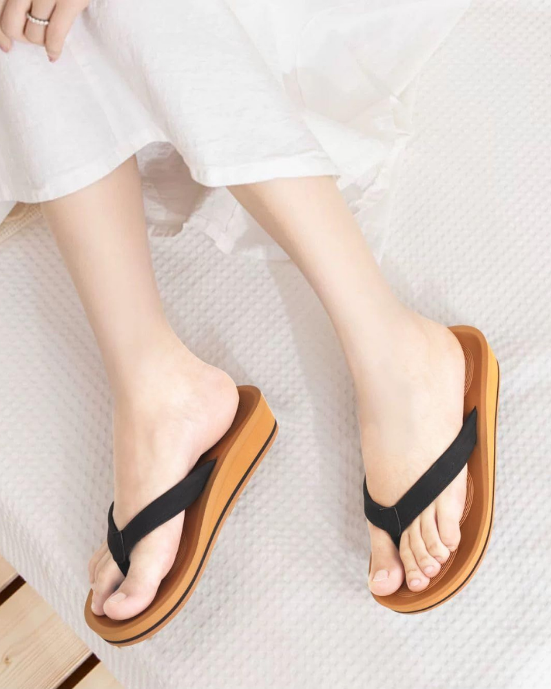 Tessa Chanclas Mujer – Cuña con Plataforma, Tira T y Suela Antideslizante