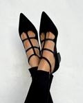 Camila Zapatos de Tacón D’Orsay para Mujer – Diseño de Rayas, Plantilla Acolchada y Tacón Elegante