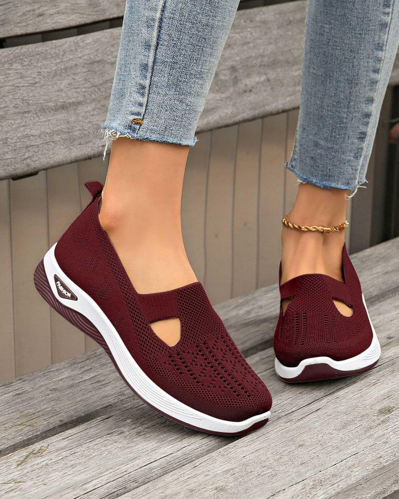 Abigail Zapatillas Walking Mujer – Malla Transpirable, Ajuste Ancho y Soporte de Arco