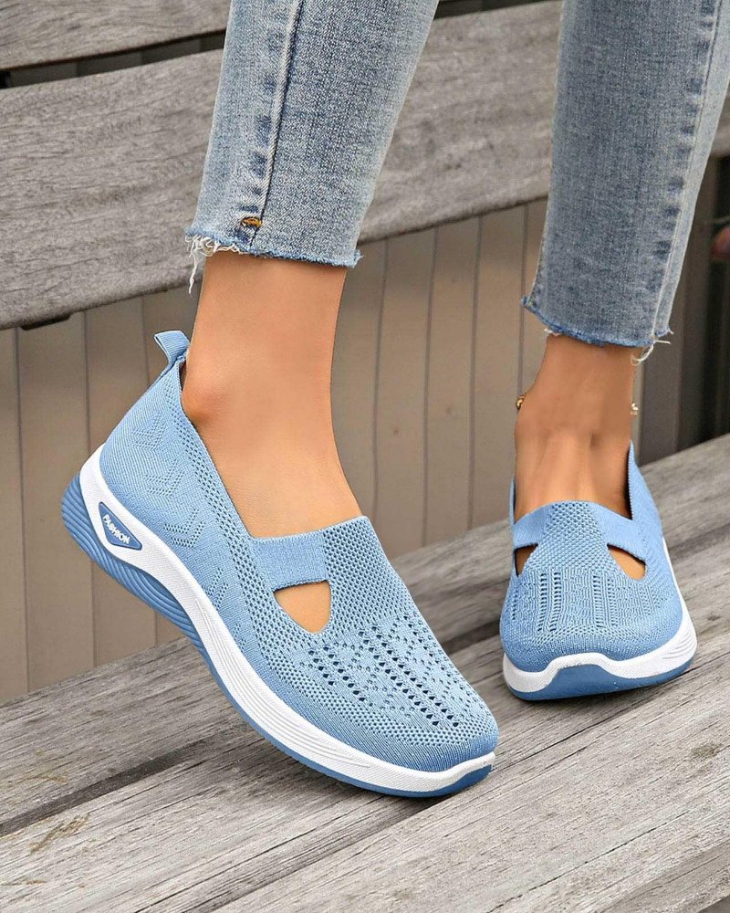 Abigail Zapatillas Walking Mujer – Malla Transpirable, Ajuste Ancho y Soporte de Arco