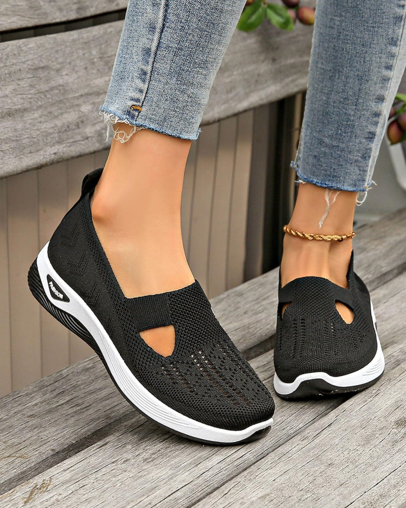 Abigail Zapatillas Walking Mujer – Malla Transpirable, Ajuste Ancho y Soporte de Arco