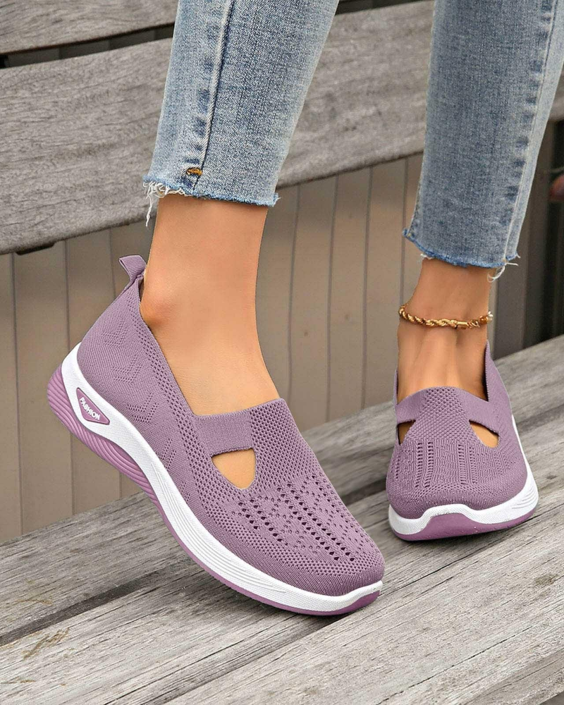 Abigail Zapatillas Walking Mujer – Malla Transpirable, Ajuste Ancho y Soporte de Arco