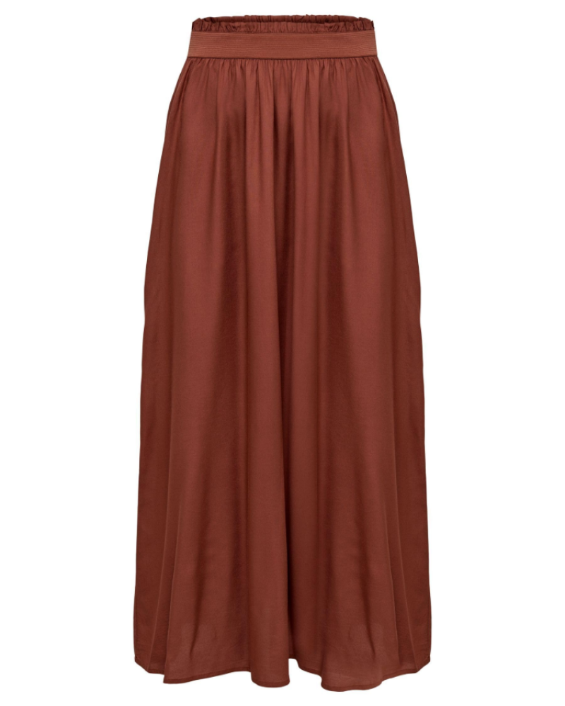 Keira Falda Maxi Mujer – Plisada de Viscosa Suave para Looks Casuales
