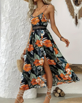 Paige Abito Maxi Floreale Donna – Spalline Sottili, Scollo a U e Silhouette Fluida