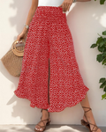 Laura Pantalón Palazzo Mujer – Cintura Alta, Pierna Ancha y Tejido Elástico
