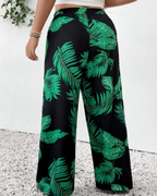 Maya Pantalón Floral Mujer – Corte Recto, Cintura Alta y Tejido Ligero