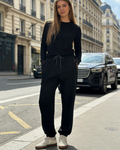 Rebecca Pantalón Deportivo Mujer – Tejido Secado Rápido, Cintura Alta y Bolsillos Zip