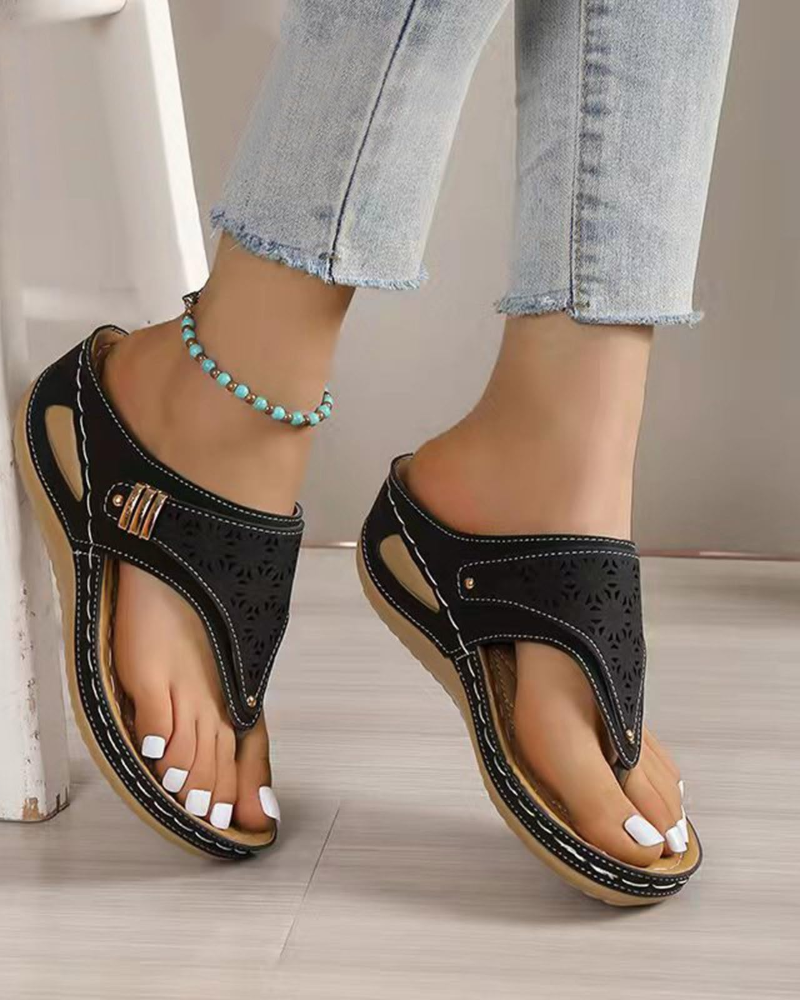 Sandales Femme Ruby à Compensée – Tongs Légères, Confortables et Sans Lacets