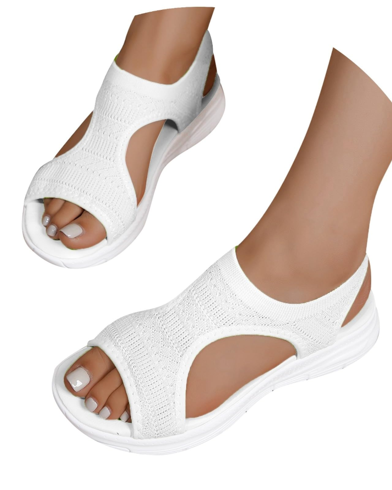 Piper Sandales Tissées Femme – Bout Ouvert, Semelle Flexible et Design Léger