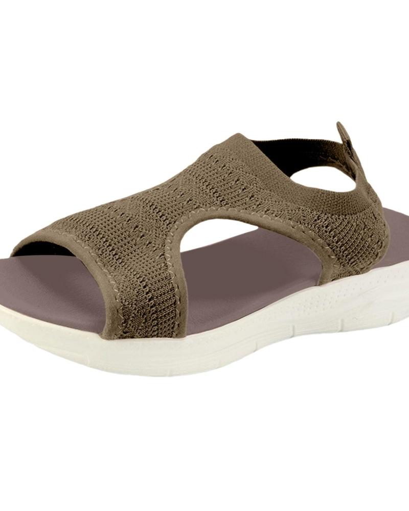 Piper Sandales Tissées Femme – Bout Ouvert, Semelle Flexible et Design Léger