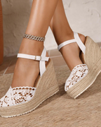 Ella Sandali Donna Espadrille – Zeppa Chiusa, Cinturino Regolabile e Comfort