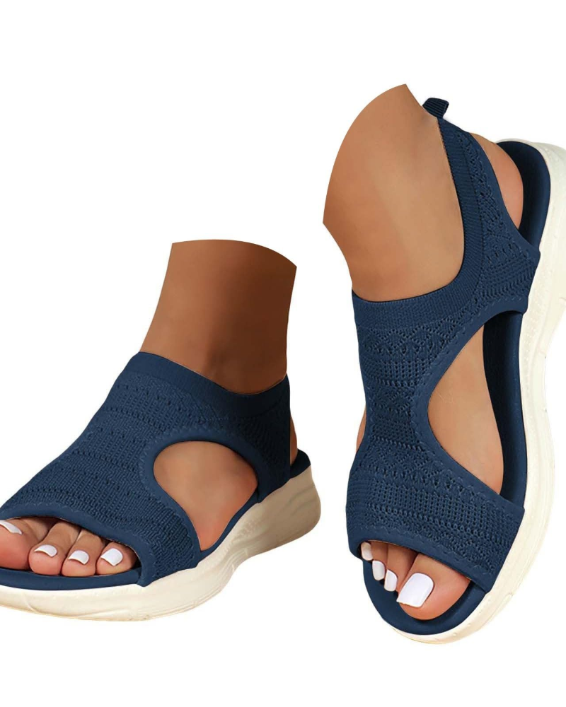 Piper Sandales Tissées Femme – Bout Ouvert, Semelle Flexible et Design Léger