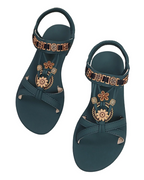 Mia Sandali Donna Bohemien – Pietre Decorative, Fasce Elastiche e Suola Antiscivolo