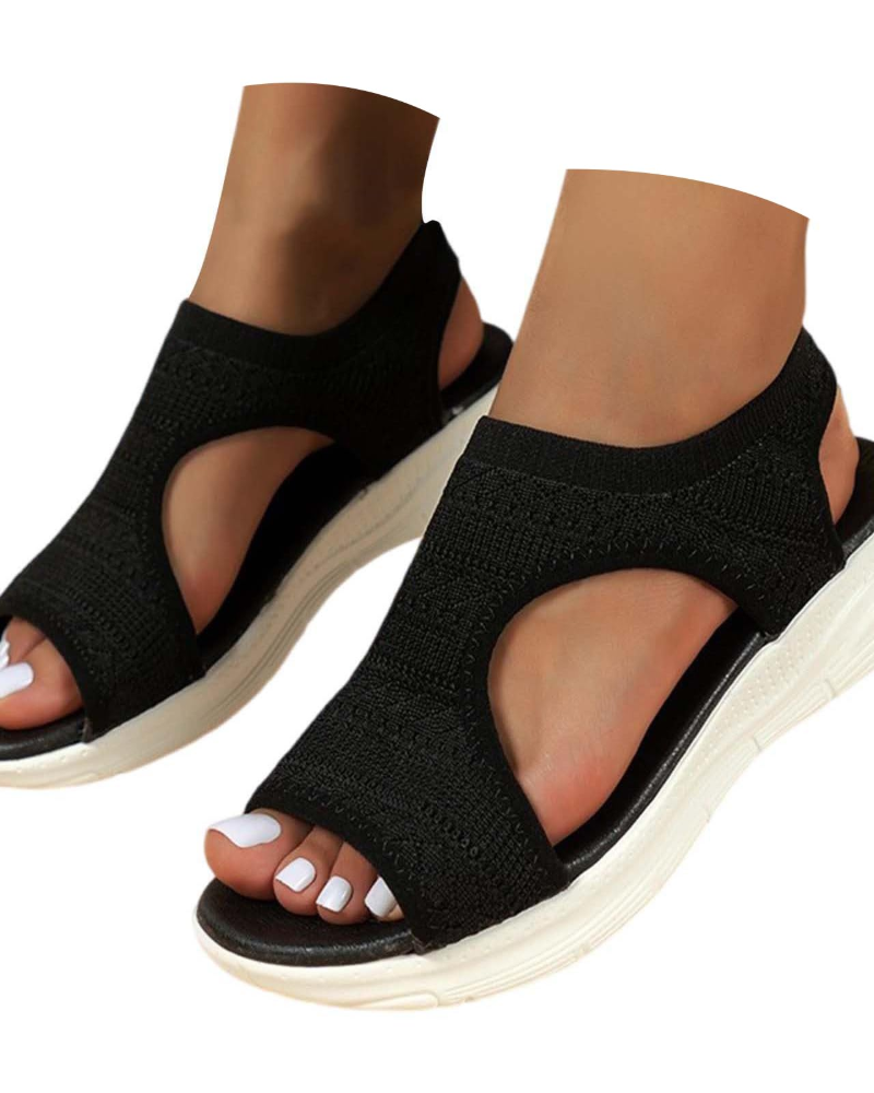 Piper Sandales Tissées Femme – Bout Ouvert, Semelle Flexible et Design Léger