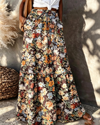 Clara Falda Maxi Mujer – Estampado Floral, Cintura Alta y Corte Fluido
