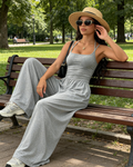 Scarlett Mono Mujer – Pierna Ancha, Tirantes Finos y Cintura Elástica