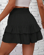 Vanessa Shorts Mujer – Cintura Alta con Volantes, Tejido Ligero y Ajuste Cómodo