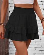 Vanessa Shorts Mujer – Cintura Alta con Volantes, Tejido Ligero y Ajuste Cómodo