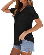 Túnica Ruby Top Donna – Collo Quadrato, Maniche a Sbuffo e Taglio Largo