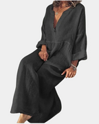 Elowen Vestido Casual Mujer – Diseño Monocromático, Corte Favorecedor y Versátil