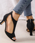 Rowan Zapatos de Tacón Mujer – Diseño Cut-Out, Punta Abierta y Tacón Fino