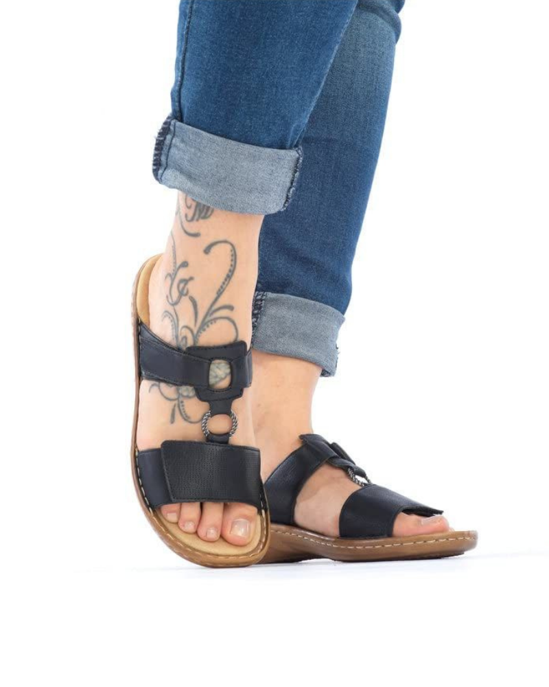 Freya Sandalias Mujer – Zuecos Slip-On con Plataforma Plana de 3,5 cm