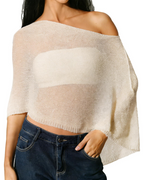 Camila Poncho Mujer – Capa Transparente Ligera para Playa, Verano y Vacaciones