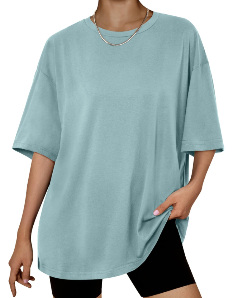 Claire Camiseta Mujer – Oversized, Tejido Elástico, Largo Regular y Estilo Casual