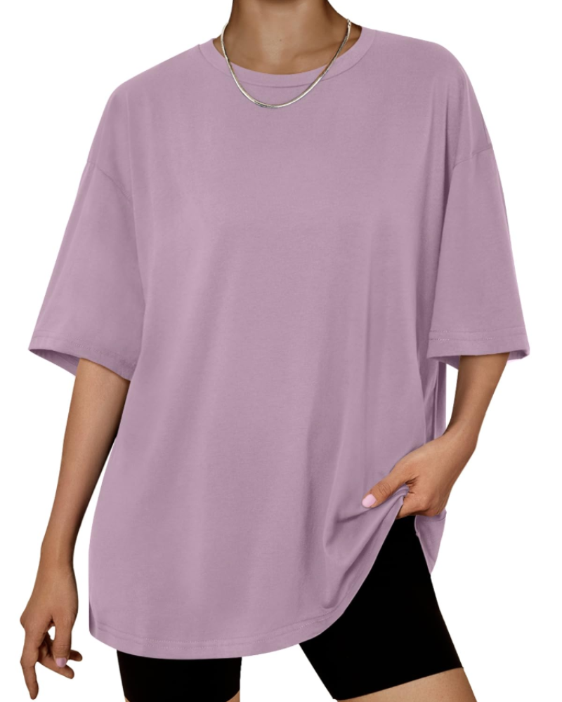 Claire Camiseta Mujer – Oversized, Tejido Elástico, Largo Regular y Estilo Casual