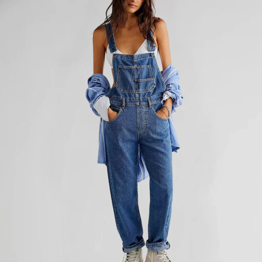 Charlotte Mono Vaquero para Mujer – Jumpsuit Denim Elegante Casual Chic
