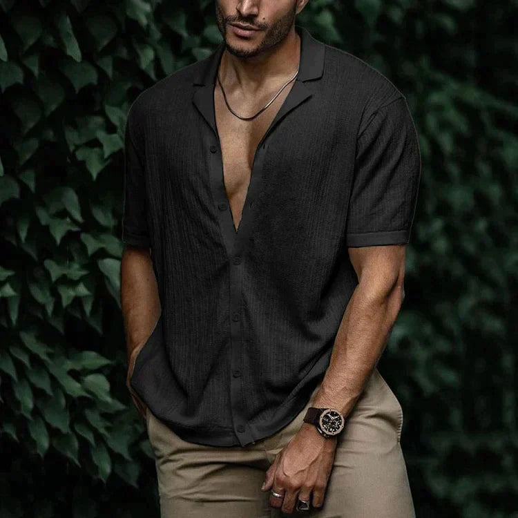 Leandro Camisa de Lino para Hombre – Camisa Verano Casual Elegante