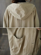 Camila Trench pour femme – Manteau long élégant avec capuche pour les jours de pluie