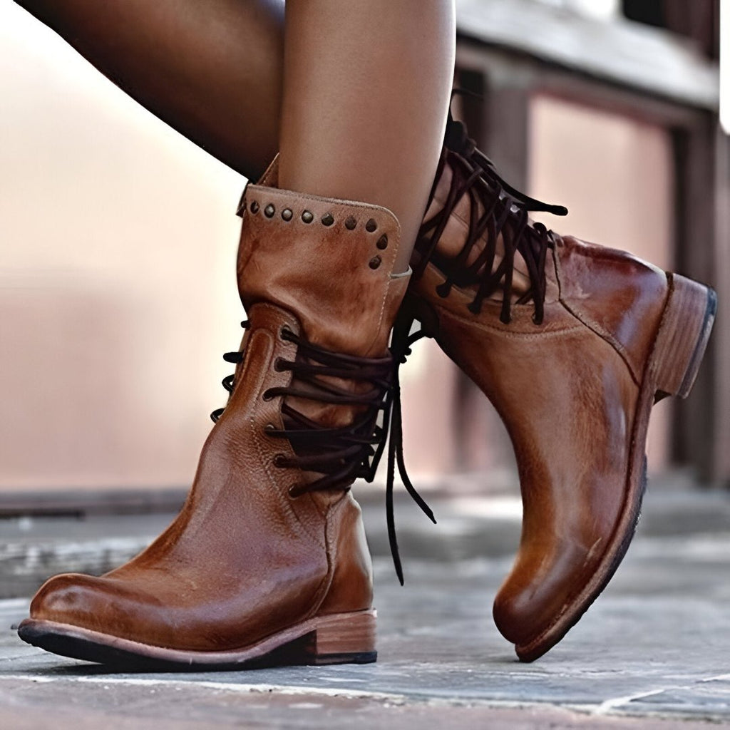 Alessia bottines en cuir pour femme – bottes élégantes décontractées chic premium