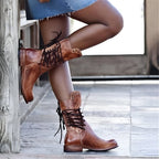 Alessia bottines en cuir pour femme – bottes élégantes décontractées chic premium