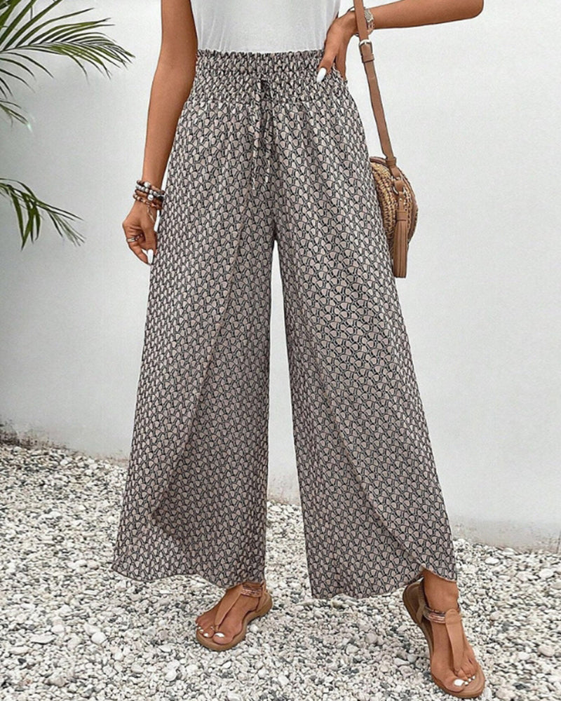Sophia Pantaloni da Donna – Pantaloni Palazzo a Vita Alta con Gamba Larga Eleganti