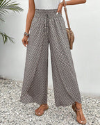 Sophia Pantaloni da Donna – Pantaloni Palazzo a Vita Alta con Gamba Larga Eleganti
