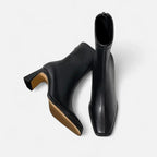 Madison Botines para Mujer – Botas Vintage Punta Cuadrada Invierno Chic