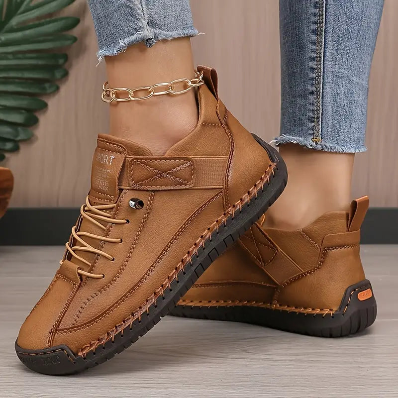 Eva Zapatillas Cómodas para Mujer – Sneakers Ergonómicas de Cuero Ligero