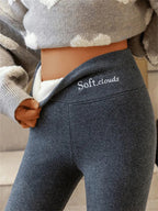 SoftCloud Leggings thermiques pour femme – Legging polaire gainant hiver