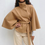 Charlotte Cappotto Mantella da Donna – Cappotto Elegante Invernale con Cintura