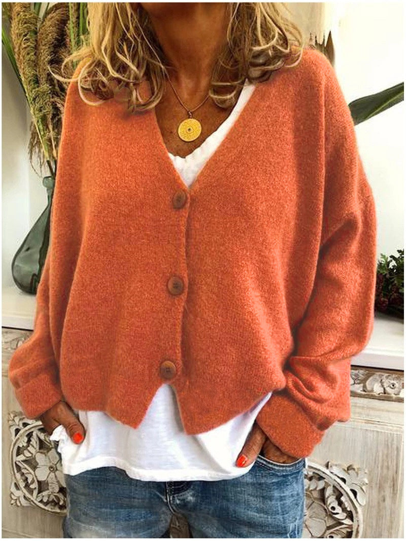 Rowyn Cárdigan para Mujer – Jersey Punto Escote V Elegante Casual Chic