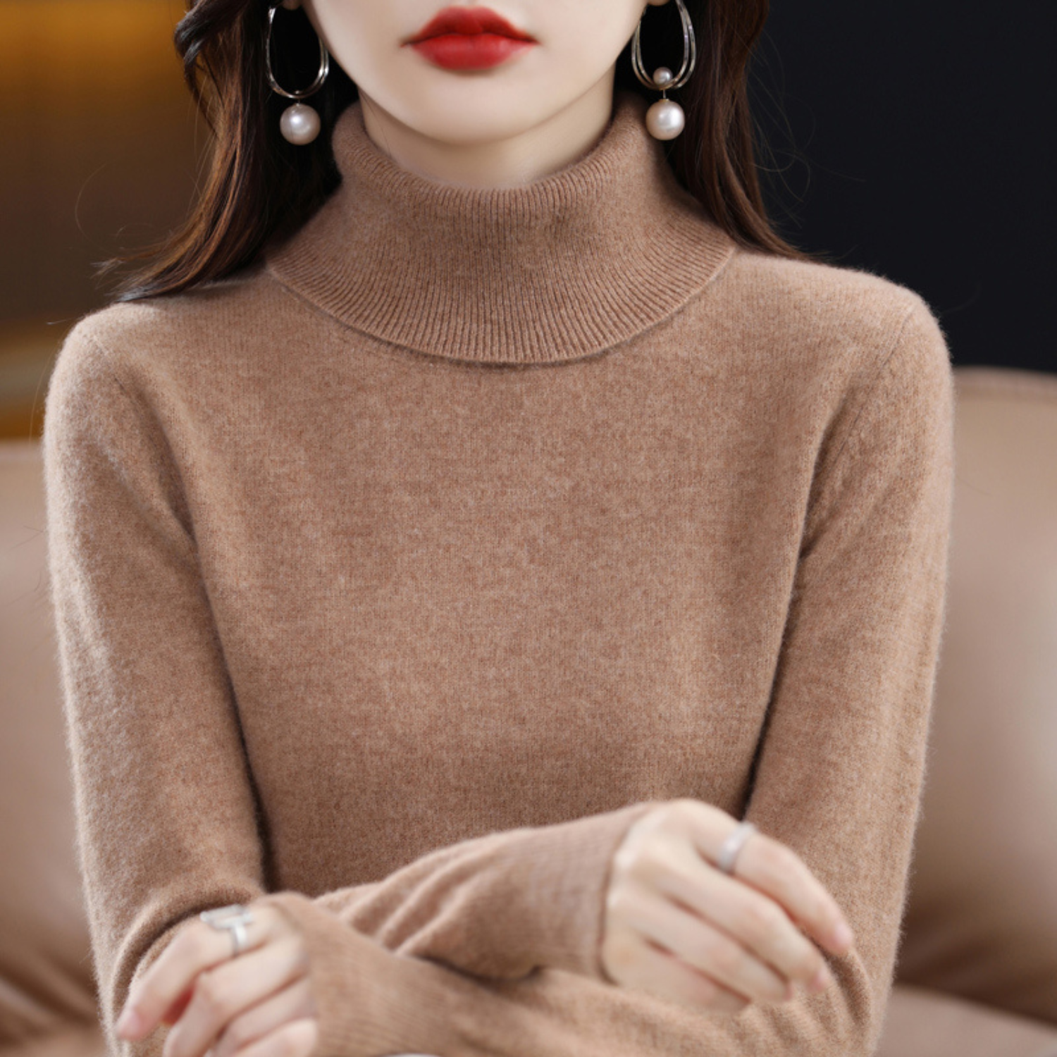 Emma Maglione dolcevita da donna – 100% cashmere premium elegante e morbido