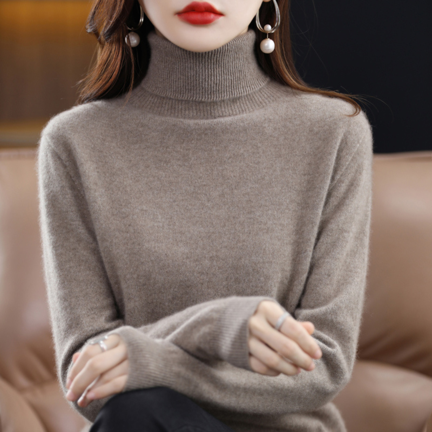 Emma Maglione dolcevita da donna – 100% cashmere premium elegante e morbido