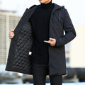 Lucas Giacca Invernale da Uomo – Cappotto Lungo Impermeabile con Cappuccio Regolabile