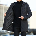 Lucas Giacca Invernale da Uomo – Cappotto Lungo Impermeabile con Cappuccio Regolabile