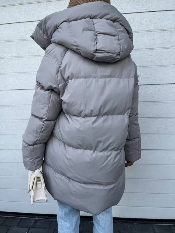 Sheila Manteau d’Hiver pour Femme – Veste Longue Chaude avec Capuche