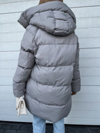 Sheila Manteau d’Hiver pour Femme – Veste Longue Chaude avec Capuche