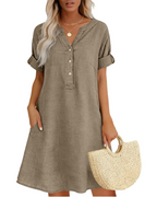 Hazel Vestido Midi Mujer – Vestido de Verano Casual, Cómodo y Versátil para el Día a Día